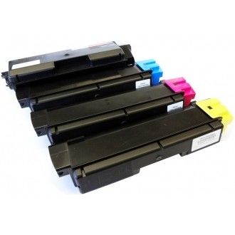 Cartouche de toner Kyocera TK580 Noir Cyan Magenta Jaune Compatible avec les imprimantes Kyocera FS5105DN 5205DN