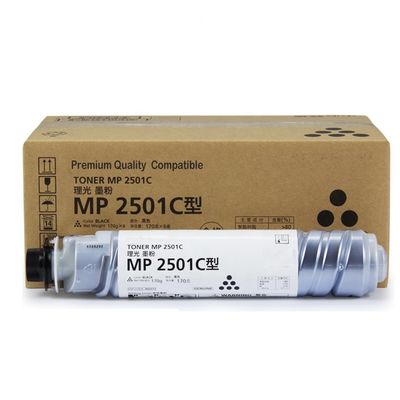 Commande d'échantillon disponible pour le test de la cartouche de toner noir Ricoh MP2501C pour la photocopieuse MP2014 MP2001 MP2501