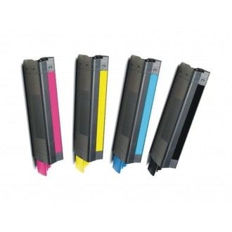 Cartouche de toner OKI compatible avec OKIDATA C810 Noir Cyan Magenta Jaune Haut rendement de pages 8000 pages Certifié ISO SGS